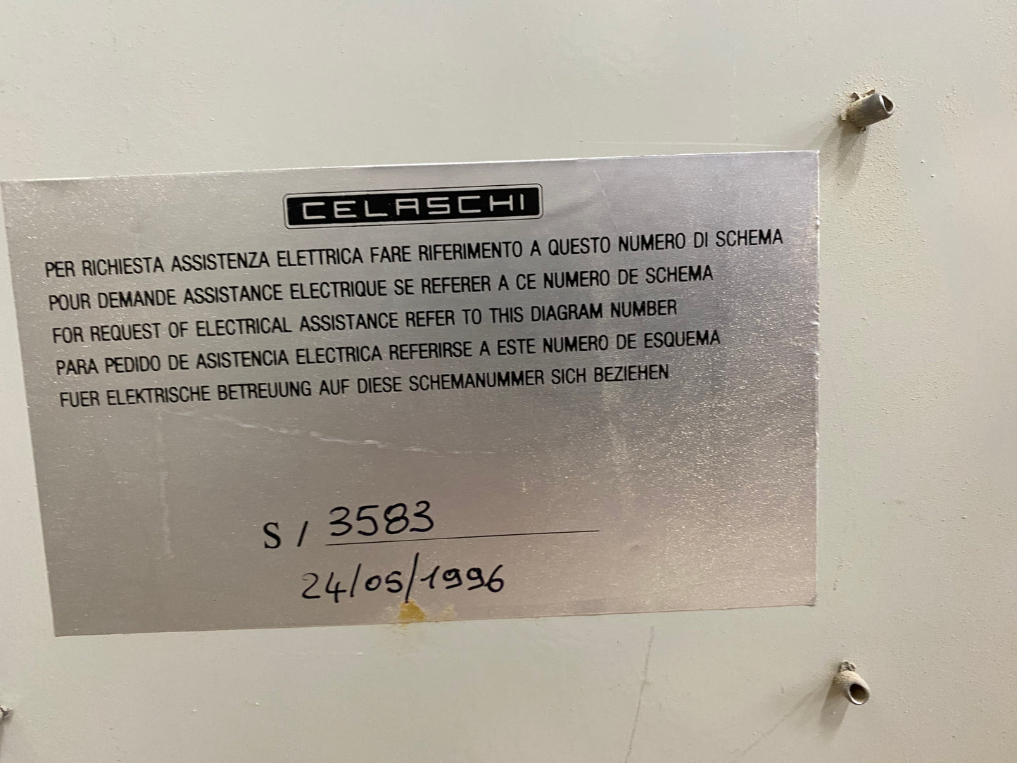 1996 Celaschi Double End Tenoner- Wisconsin