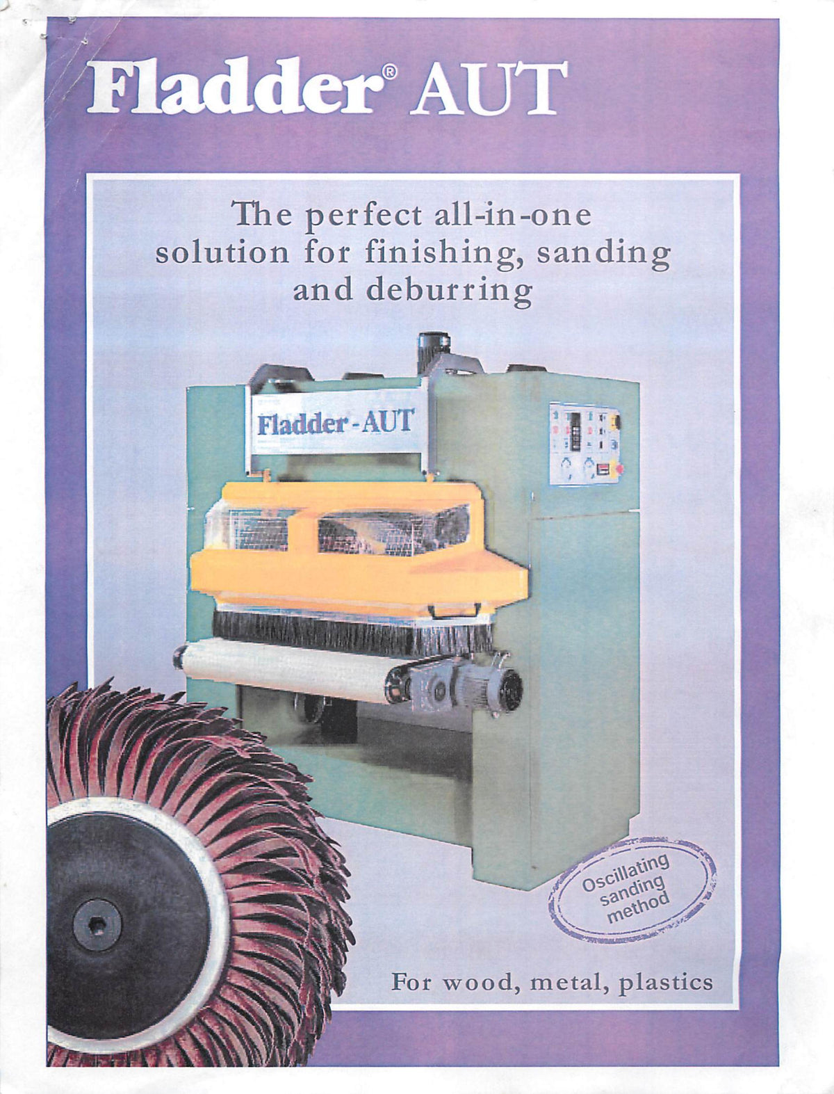 Fladding Sander Used 2006 Fladder AUT-1000 VAC Brush Sander - ibid-machinery