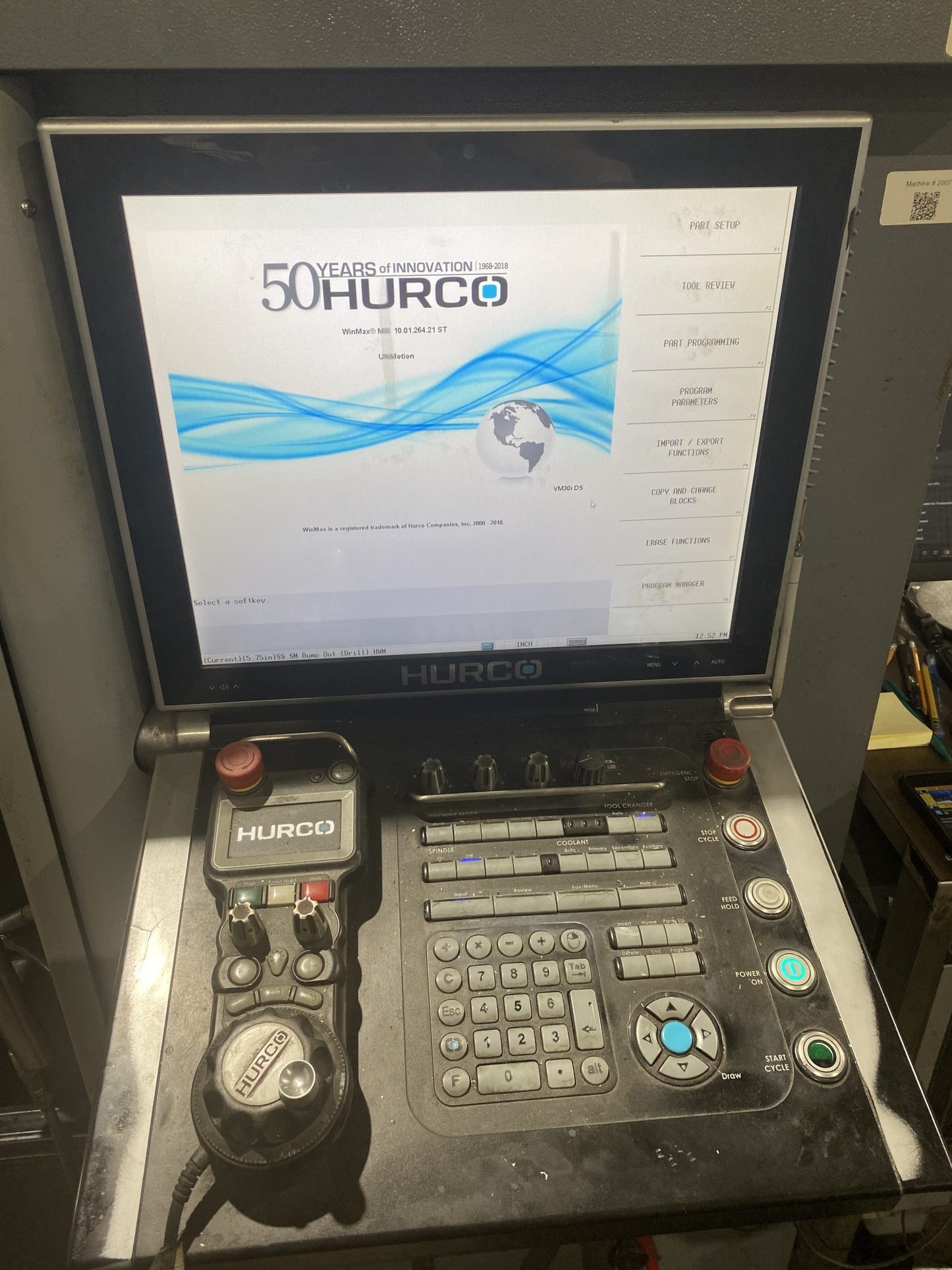 2017 Hurco WM30i Vertical CNC Machining Center w/ probe and setter